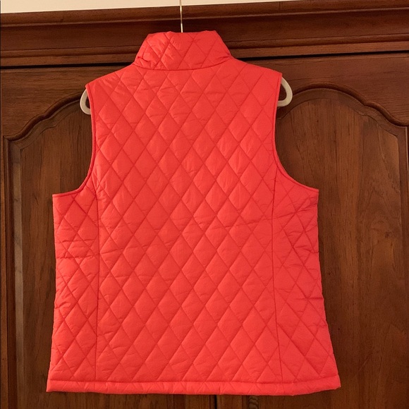 Time and Tru Women’s Orange Diamond Pattern Quilted Vest Size L (12-14) NWT - Picture 6 of 16